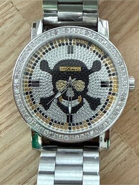 Joe Rodeo JoJino Rare Diamond Jolly Roger Men’s Watch New Stainless Bracelet